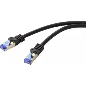 Renkforce RF-6830464 Καλώδιο δικτύου CAT 6a S/FTP, RJ45, 5 m, μαύρο