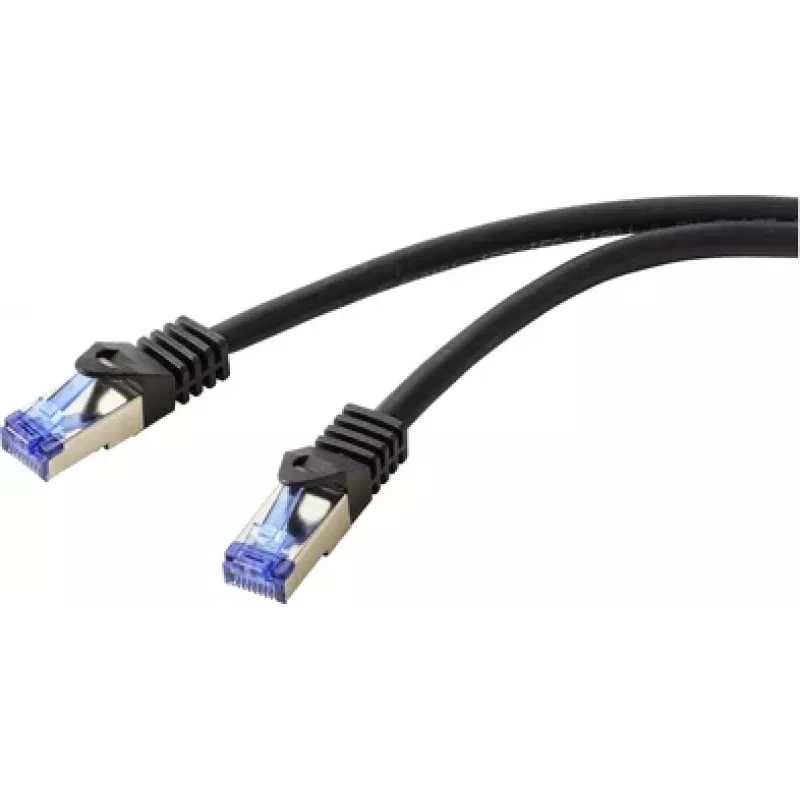 Renkforce RF-6830464 Καλώδιο δικτύου CAT 6a S/FTP, RJ45, 5 m, μαύρο