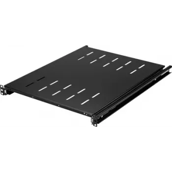 Renkforce RF-7112942 Ράφι 19 ιντσών για rack 1U συρόμενο Μαύρο