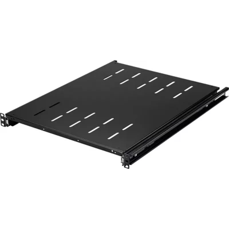 Renkforce RF-7112942 Ράφι 19 ιντσών για rack 1U συρόμενο Μαύρο