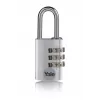 Yale YE3CB/38/131/1/S 38mm ασημί λουκέτο με συνδυασμό