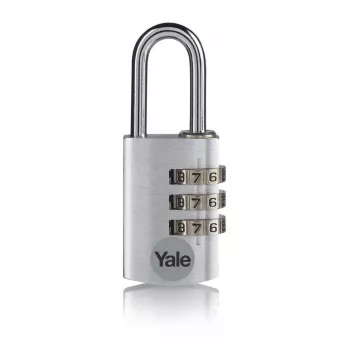 Yale YE3CB/38/131/1/S 38mm ασημί λουκέτο με συνδυασμό