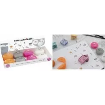 Faber-Castell Eberhard Faber Γόμες ζώων Display, 8 διαφορετικά σχήματα ζώων για μολύβια γραφίτη & χρώματος 585419
