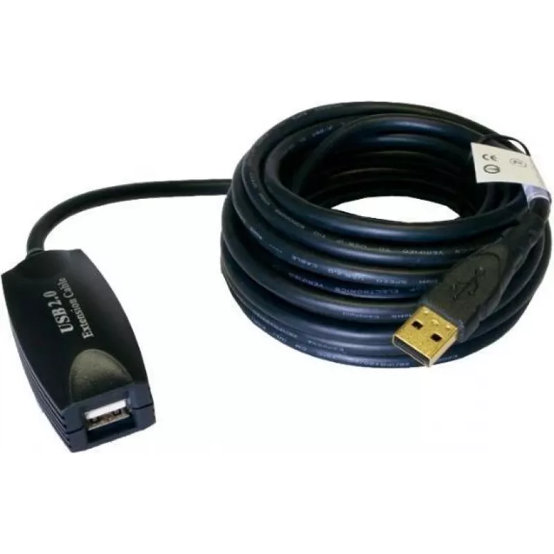 EXSYS EX-1401 Ενεργό καλώδιο επέκτασης USB 2.0 5m USB-A αρσενικό σε θηλυκό με αναγέννηση σήματος