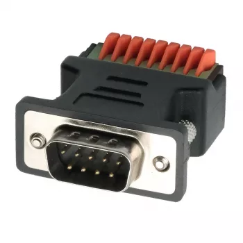 EXSYS EX-49110 προσαρμογέας βύσμα DB9 σε μπλοκ ακροδεκτών 9-Pin με μπουτόν