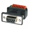 EXSYS EX-49111 προσαρμογέας υποδοχή 9-Pin D-Sub σε μπλοκ ακροδεκτών 9-Pin με μπουτόν, γκρι