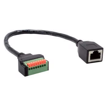 EXSYS EX-49120 καλώδιο προσαρμογέα υποδοχή RJ45 θηλυκή σε terminal block 8-Pin, CAT.6, 30 cm, με μπουτόν
