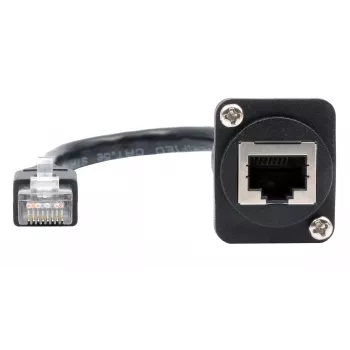 EXSYS Καλώδιο προσαρμογέα D-Typ RJ45 υποδοχή θηλυκή σε βύσμα αρσενικό, CAT.5e, 20 cm, μαύρο EX-49159