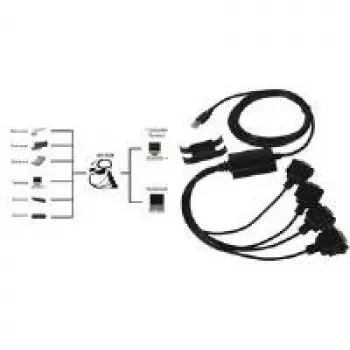 EXSYS EX-1324 προσαρμογέας USB 2.0 σε 4 θύρες RS-232 σειριακές, μεταλλικό κουτί, chipset FTDI, 921,6 Kbps, βύσμα DB9 αρσενικό