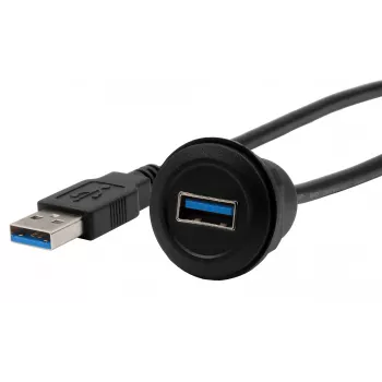 EXSYS EX-49220 καλώδιο προσαρμογέα ενσωμάτωσης USB 3.2 Gen 1, υποδοχή Type-A θηλυκή σε βύσμα αρσενικό, 30 cm, μαύρο