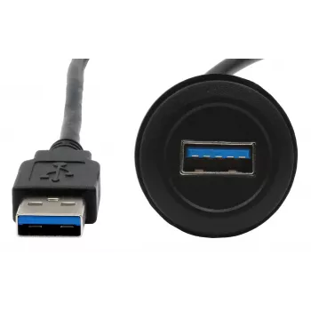 EXSYS EX-49220 καλώδιο προσαρμογέα ενσωμάτωσης USB 3.2 Gen 1, υποδοχή Type-A θηλυκή σε βύσμα αρσενικό, 30 cm, μαύρο