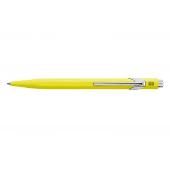 Caran d'Ache 849 PopLine Fluo Στυλό διαρκείας, φθορίζον κίτρινο, μπλε μελάνι, Medium 849.470