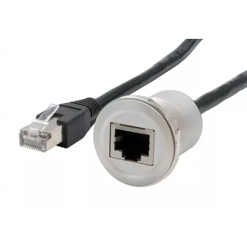 EXSYS EX-49184 Καλώδιο Προσαρμογέα Panel-Mount, RJ45 Υποδοχή σε Βύσμα, 30 cm, Θωρακισμένο, Μεταλλικό