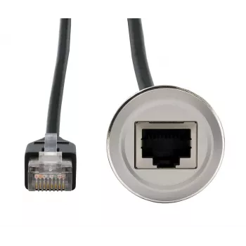 EXSYS EX-49184 Καλώδιο Προσαρμογέα Panel-Mount, RJ45 Υποδοχή σε Βύσμα, 30 cm, Θωρακισμένο, Μεταλλικό