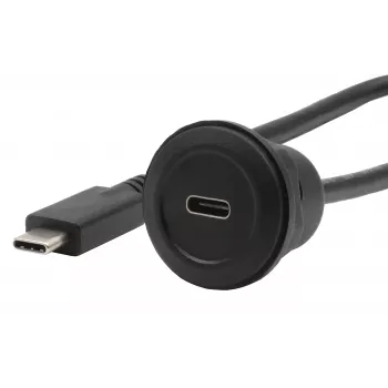 EXSYS EX-49222 Καλώδιο Προσαρμογέα Panel-Mount USB-C, USB 3.2 Gen 2, 10Gbps, 100W PD, 30cm