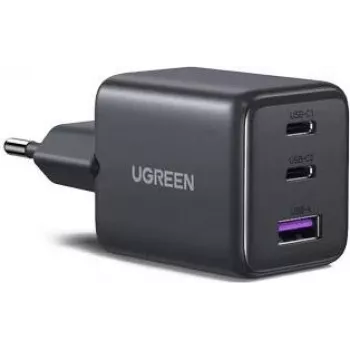 UGREEN 30W 3-Port GaN II γρήγορος φορτιστής USB-A & 2 x USB-C μαύρο (55536)