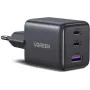 UGREEN 30W 3-Port GaN II γρήγορος φορτιστής USB-A & 2 x USB-C μαύρο (55536)