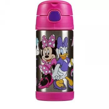 THERMOS FUNTAINER παγούρι με καλαμάκι, Disney Minnie Mouse, 0,35 L, ανοξείδωτο ατσάλι, ροζ 4113.412.035