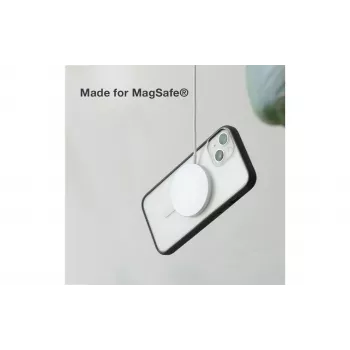 Woodcessories ECO643 θήκη iPhone 14 Plus - φιλικό προς το περιβάλλον μαύρο & διαφανές κάλυμμα πλάτης