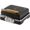 DOMO DO9281W Inky Black βελγική τοστιέρα βάφλας, 1600 W, αντικολλητική, ρυθμιζόμενος θερμοστάτης, λαβή Cool-Touch, κάθετη αποθήκευση
