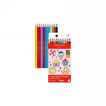 Caran d'Ache Swisscolor Kawaii Candy Ακουαρέλες, σετ 12 τεμ., εξαγωνικές, ξύλο κέδρου 1285.802