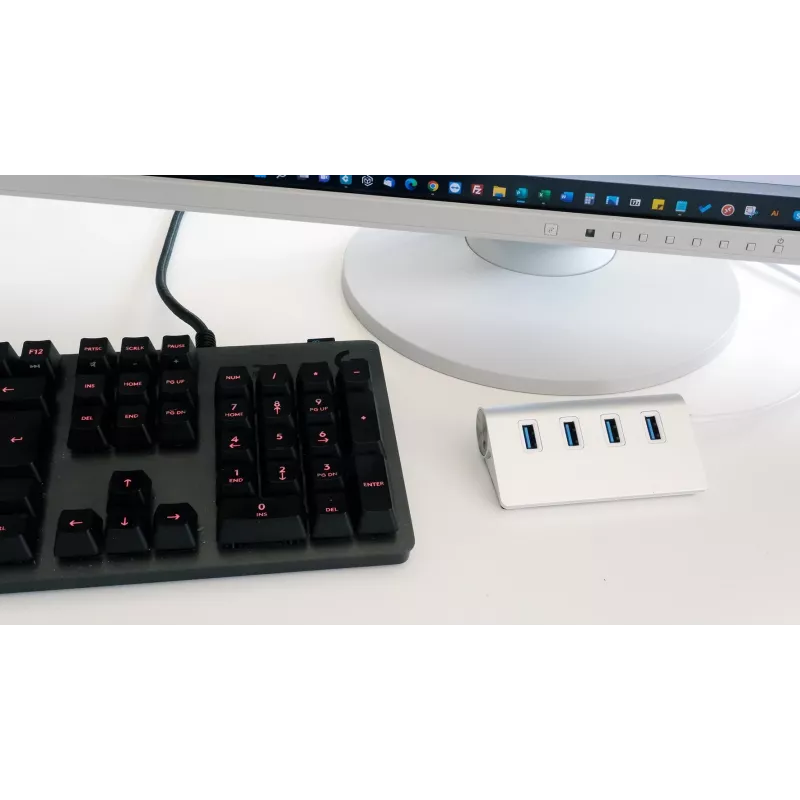 EXSYS EX-1134-2 USB 3.2 Gen 1 4-Port Hub με καλώδιο USB-C και προσαρμογέα USB-A