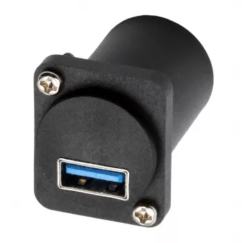 EXSYS EX-49155 Προσαρμογέας Εντοιχισμού Τύπου D USB 3.2 Gen 1, Υποδοχή USB-A σε Υποδοχή USB-B