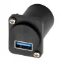 EXSYS EX-49155 Προσαρμογέας Εντοιχισμού Τύπου D USB 3.2 Gen 1, Υποδοχή USB-A σε Υποδοχή USB-B