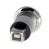 EXSYS EX-49192 Μεταλλικός Προσαρμογέας Εντοιχισμού USB 2.0 Τύπου-B Υποδοχή σε Υποδοχή