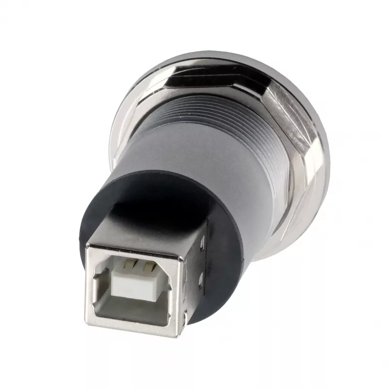 EXSYS EX-49192 Μεταλλικός Προσαρμογέας Εντοιχισμού USB 2.0 Τύπου-B Υποδοχή σε Υποδοχή