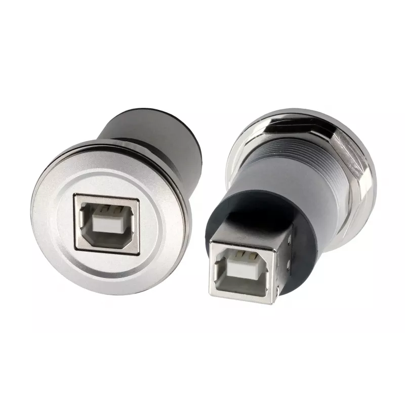 EXSYS EX-49192 Μεταλλικός Προσαρμογέας Εντοιχισμού USB 2.0 Τύπου-B Υποδοχή σε Υποδοχή