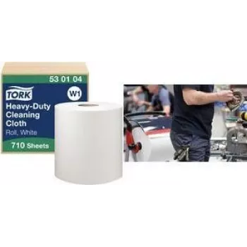 TORK W1 Premium Ρολό πανί καθαρισμού πολλαπλών χρήσεων, 1 φύλλου, λευκό, 270 m, εξαιρετικά ανθεκτικό, μη υφαντό ύφασμα, 710 πανιά, 1 ρολό (530104)