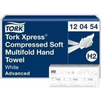 TORK Xpress Χαρτί χειρός Multifold, 212 x 320 mm, σύστημα W-δίπλωσης H2, Advanced, Tissue, ανάγλυφο, λευκό - 1 δεσμίδα (600454)