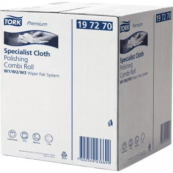 Tork Premium Ρολό γυαλίσματος και καθαρισμού, 1 φύλλου, λευκό, 171 m, μη υφαντό, για διανομείς W1/W2/W3, 1 ρολό (197270)