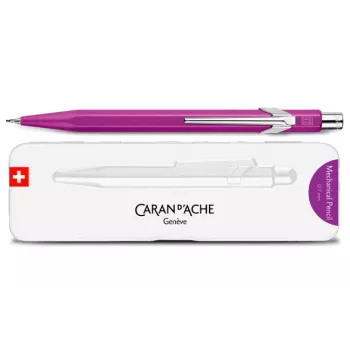 CARAN D'ACHE 844 Colormat-X μηχανικό μολύβι 0,7 mm, βιολετί σατινέ αλουμινένιο εξαγωνικό σώμα 844.605