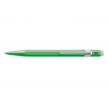 Caran d'Ache 849 PopLine Fluo στυλό διαρκείας - Φθορίζον πράσινο σώμα, μπλε μελάνι Medium 849.230