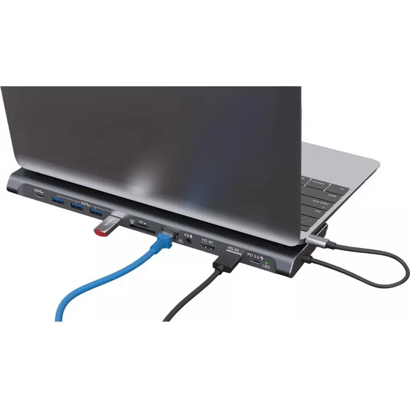 XTREMEMAC XWH-CDH-13 σταθμός σύνδεσης USB-C 12 θυρών Space Gray