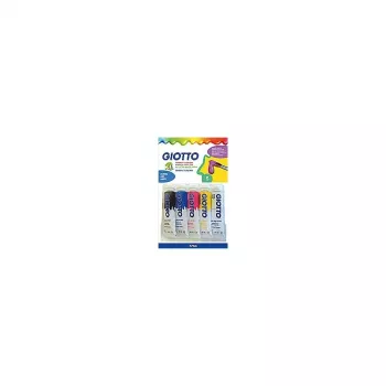 GIOTTO Extra Fine σετ γκουάς, 5 x 10 ml αλουμινένια tubes, διάφορα χρώματα (λευκό, κίτρινο, κόκκινο, μπλε, μαύρο) F65440000