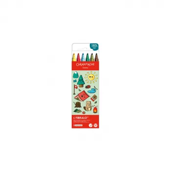 Caran d'Ache Fibralo Kawaii Swiss μαρκαδόροι, σετ 6 τεμ., μελάνι με βάση το νερό 185.804