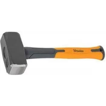 Bradas DIY-HF5100 Βαριοπούλα, 1000 g κεφαλή, ανθρακί/πορτοκαλί, 280 mm λαβή fiberglass με αντιολισθητική λαβή TPR, 1 τεμ.