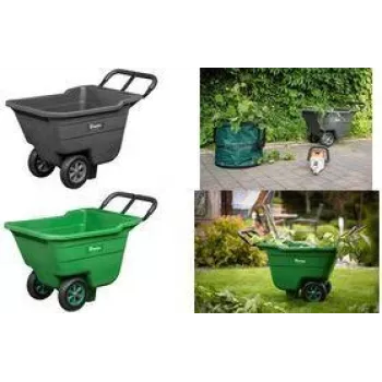Bradas HANDY-GO καρότσι κήπου 90 L πράσινο, αντοχή 150 kg, πλαστική λεκάνη, χαλύβδινο πλαίσιο, φουσκωτός τροχός TQ-WB090GR