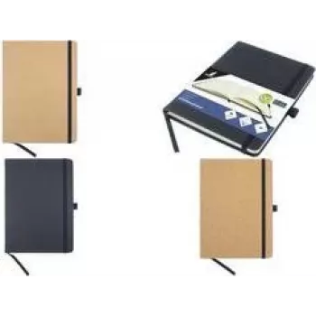 KANGARO A5 Καρέ σημειωματάριο, 96 φύλλα, μαύρο PU Σκληρό εξώφυλλο, 80 g/m² Χαρτί Chamois K-552641