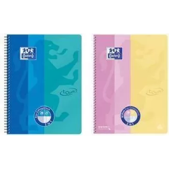 Oxford Collegeblock DUO Touch A4+ Ροζ/Κίτρινο - 80 φύλλα με γραμμές με θήκη Soft-Touch 400207175