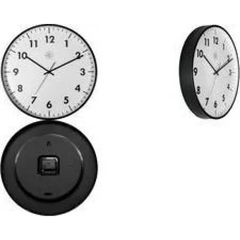 NEXTIME STIL Επιτοίχιο ρολόι χαλαζία 400 mm λευκό καντράν μαύροι δείκτες 7317-V2