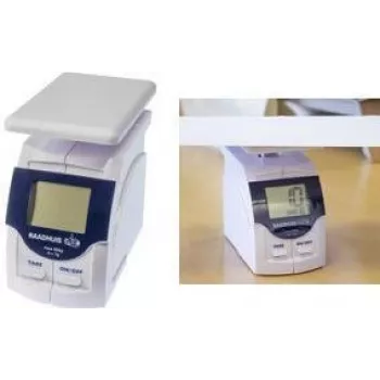 RAADHUIS RD-351143 Ψηφιακή ζυγαριά ταχυδρομείου 500 g, διαβάθμιση 1 g, λευκό/μπλε πλαστικό, Tara, On/Off, με μπαταρία