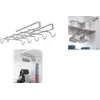 Metaltex My-Mug Κρεμαστή θήκη φλιτζανιών, ασημί μεταλλικό, 6 φλιτζάνια, ανθεκτικό στη σκουριά μέταλλο με επίστρωση, χωρίς τρύπημα 364928039