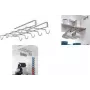 Metaltex My-Mug Κρεμαστή θήκη φλιτζανιών, ασημί μεταλλικό, 6 φλιτζάνια, ανθεκτικό στη σκουριά μέταλλο με επίστρωση, χωρίς τρύπημα 364928039