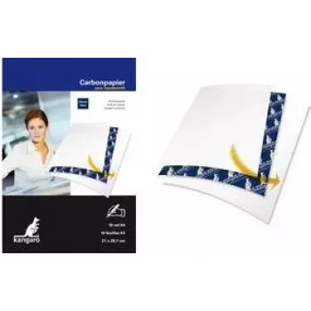 KANGARO K-7900086 Καρμπόν, DIN A4, 10 φύλλα, μπλε, 210 x 297 mm, για χειρόγραφο