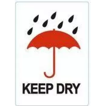 RILLPRINT KEEP DRY Μόνιμες προειδοποιητικές ετικέτες, λευκό/κόκκινο/μαύρο, 74 x 105 mm, 500 ετικέτες ανά ρολό 76960