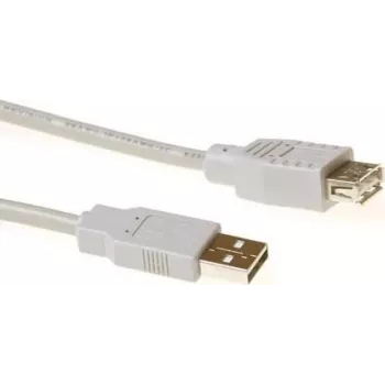 ACT SB2198 καλώδιο επέκτασης USB 2.0 USB-A βύσμα αρσενικό σε USB-A υποδοχή θηλυκή, 1,8 m, ελεφαντόχρωμο